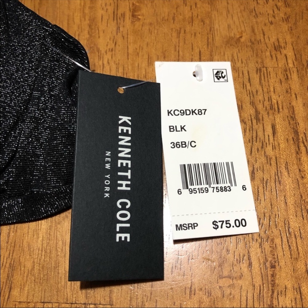 Kenneth Cole Shimmer Charcoal Push-Up Bikini Top 36 B/C - Picture 9 of 12